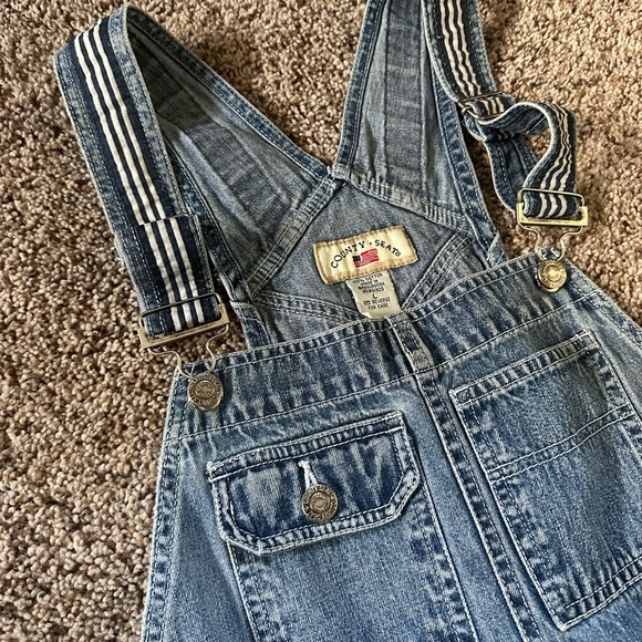 Vintage County Seat Casual Blue Denim Overalls - Picture 3 of 5